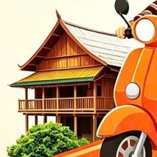 Nhà sàn gỗ bên đường Măng Đen